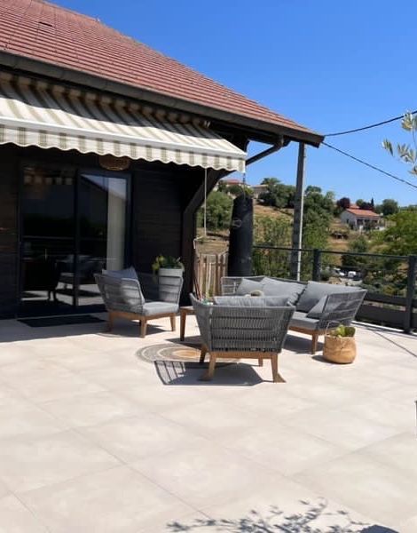 Après rénovation carrelage de terasse